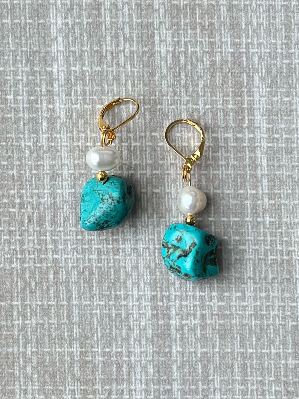 NWOT Tuckernuck Turquoise and Pearl Earrings